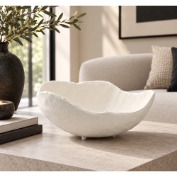 Light & Living schaal Hazal metaal Crème 